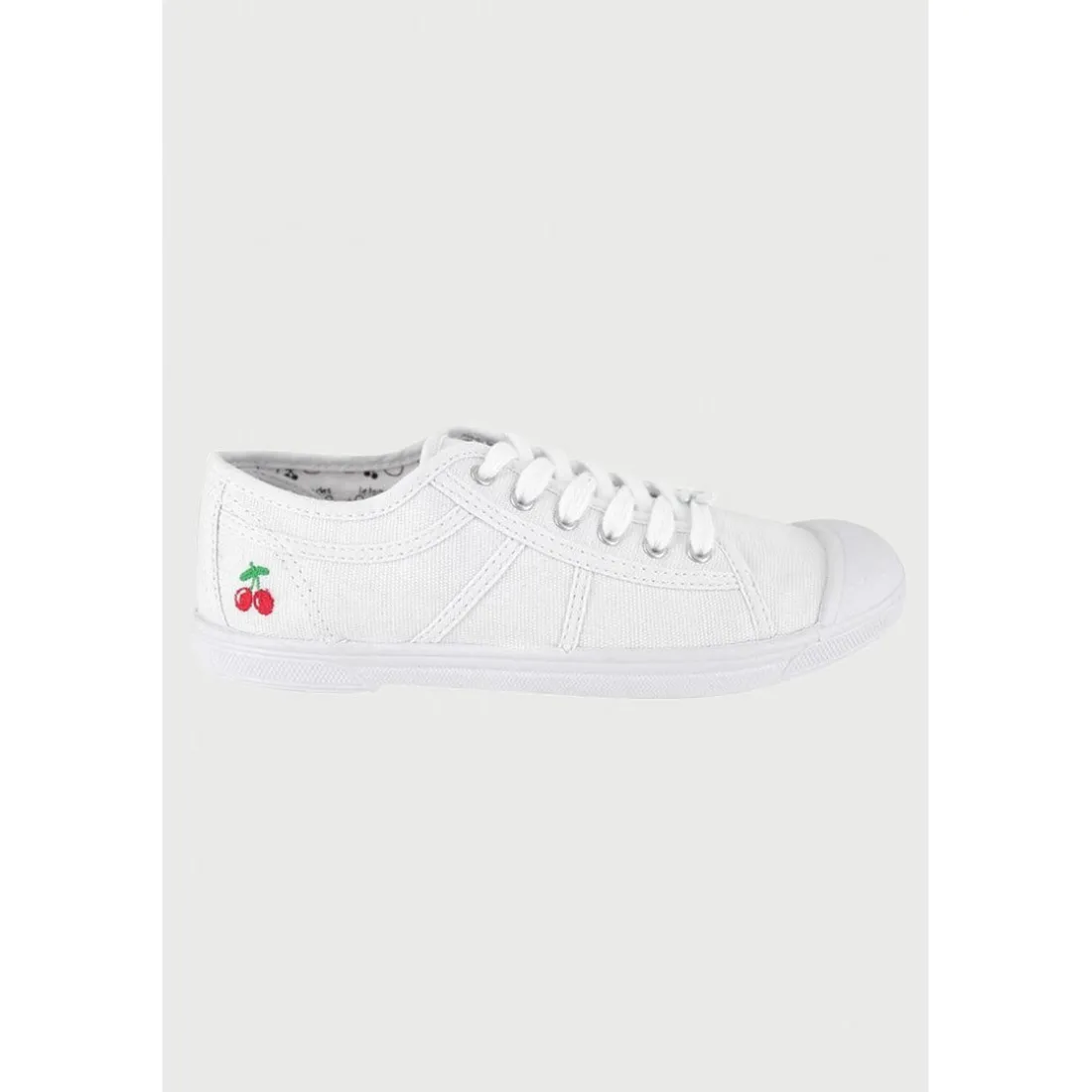 Tennis femme blanc en toile
