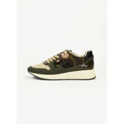 Tennis Femme en Cuir BOBBIE Kaki