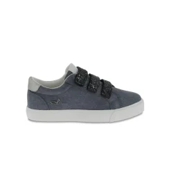 Tennis femme velcro bleu et irise TIPPY