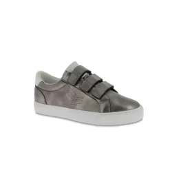 Tennis femme velcro etain TIPPY