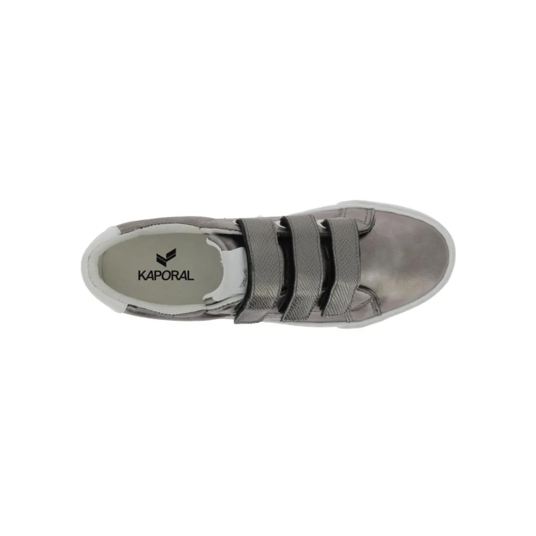 Tennis femme velcro etain TIPPY