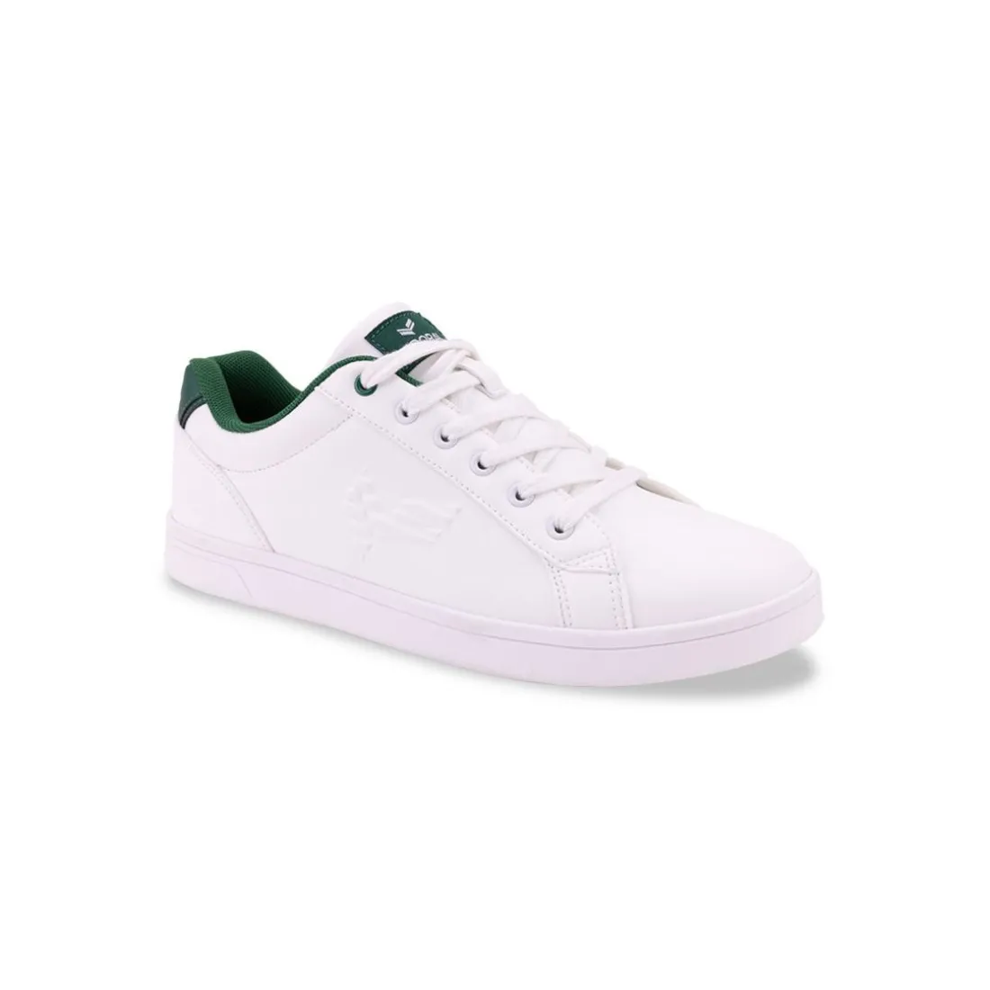 Tennis homme à lacet blanc et vert DARMY