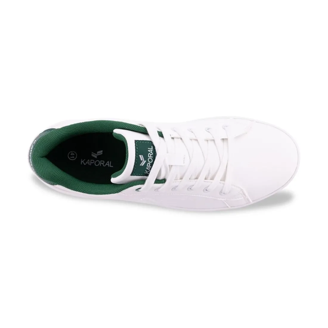 Tennis homme à lacet blanc et vert DARMY