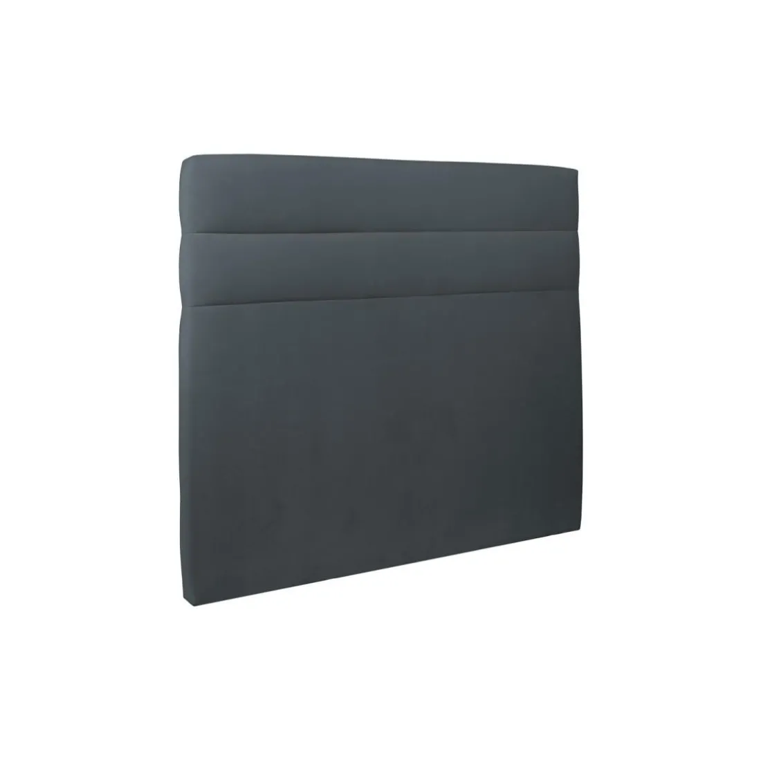 Tete de lit Lignes Velours Gris anthracite