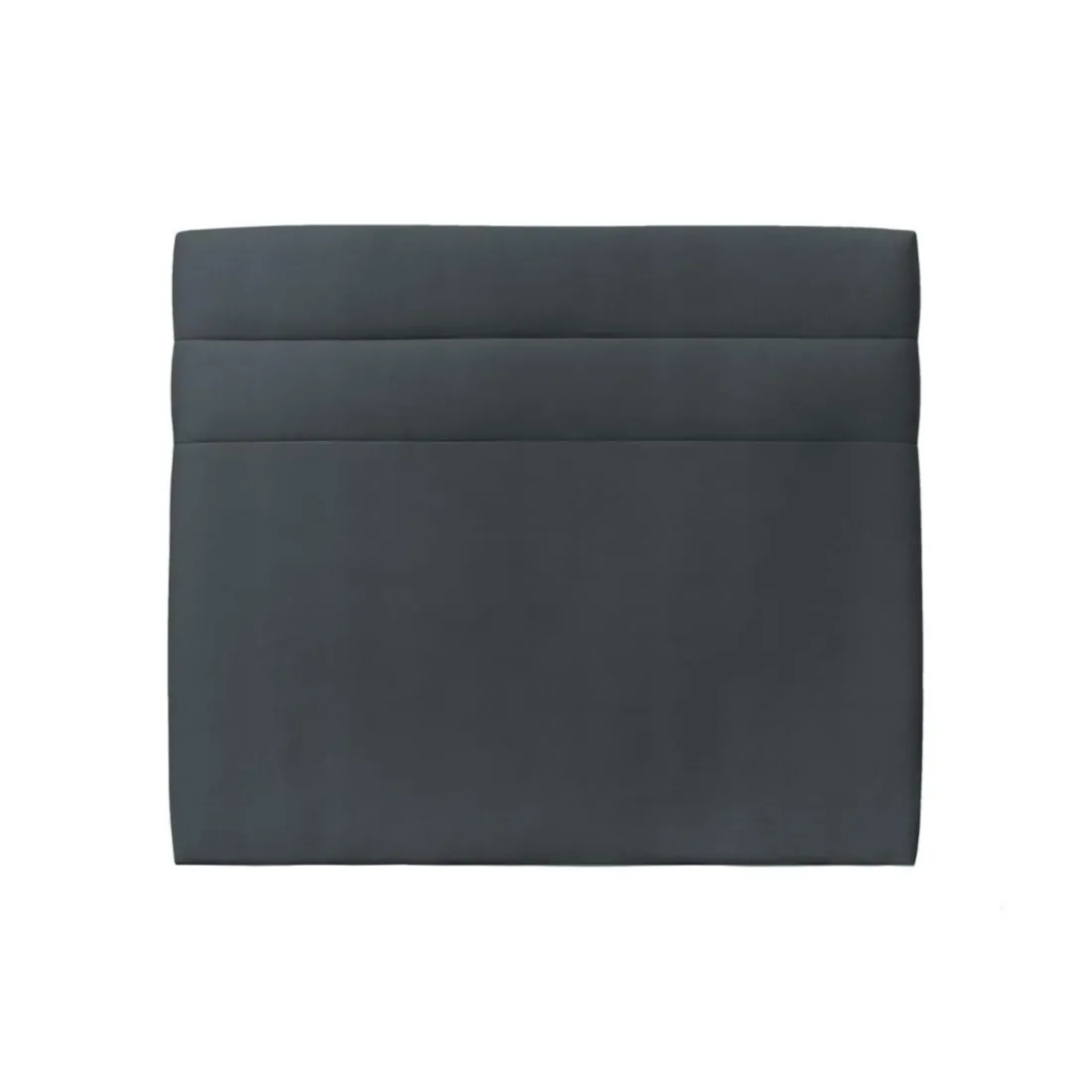 Tete de lit Lignes Velours Gris anthracite