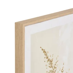 Toile 3D Beryl blanc doré