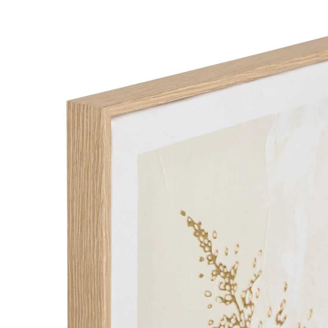 Toile 3D Beryl blanc doré