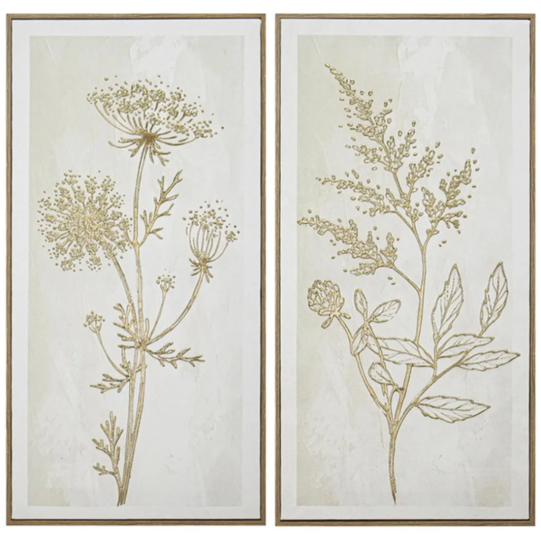 Toile 3D Beryl blanc doré