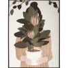 Toile Imprimé Cadeau Femme fleur pot 58 x 78
