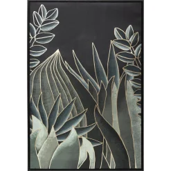Toile Imprimé et Cadre et Foil jungle 60 x 90