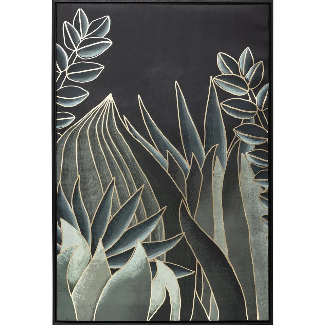 Toile Imprimé et Cadre et Foil jungle 60 x 90