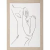 Toile Imprimé et Cadre Visage Visage de profil 50 x 70