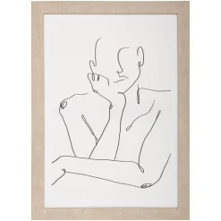 Toile Imprimé et Cadre Visage Visage de profil 50 x 70