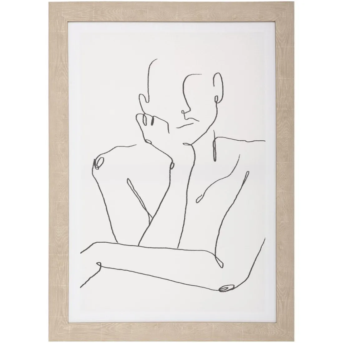 Toile Imprimé et Cadre Visage Visage de profil 50 x 70