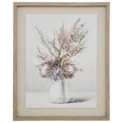 Toile Imprimé Vase avec Cadre Tiana 40X50 Beige