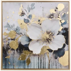 Toile imprimée encadrée Jiho bleu