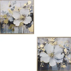 Toile imprimée encadrée Jiho bleu