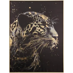 Toile imprimée encadrée Lupita noir