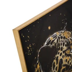 Toile imprimée encadrée Lupita noir