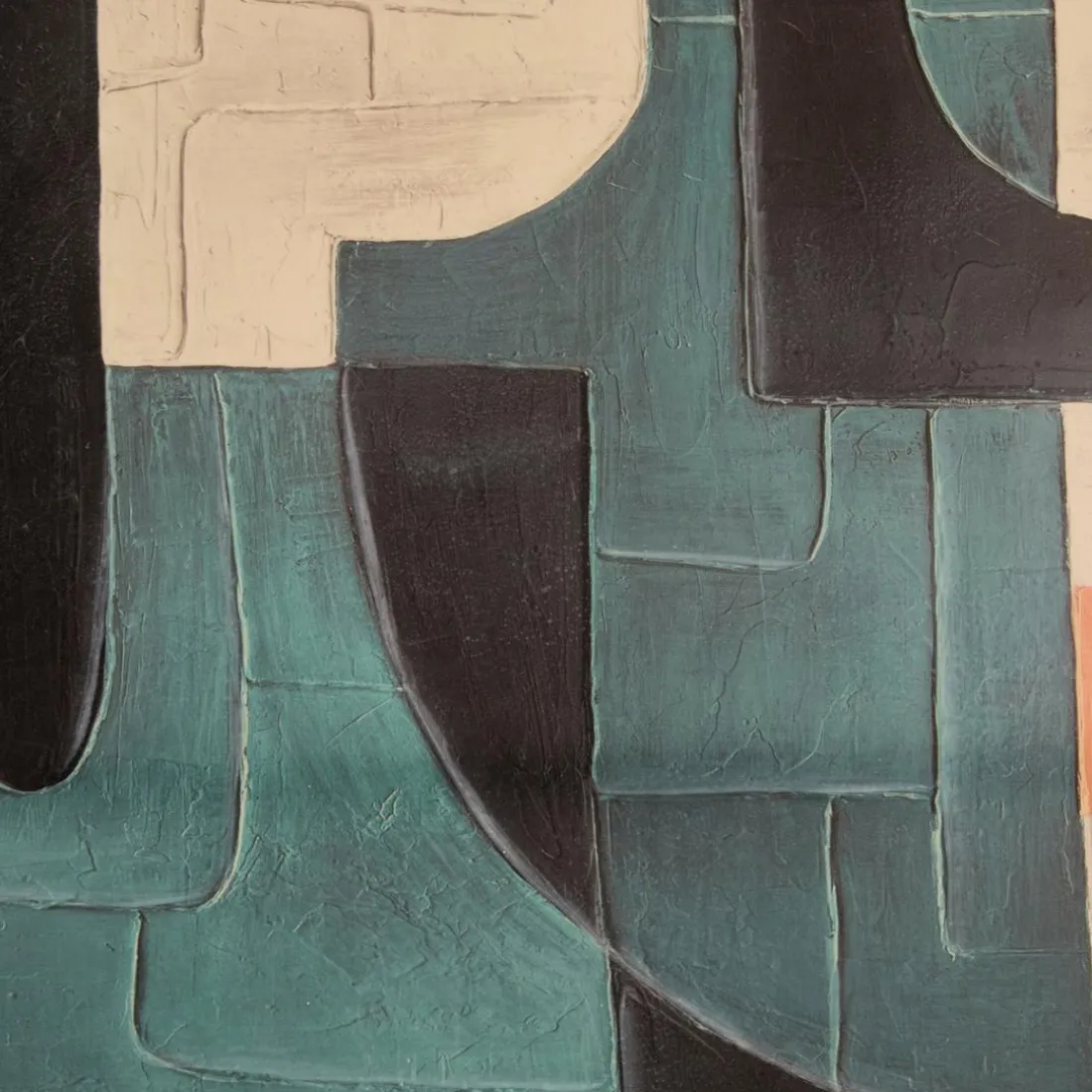 Toile peinte encadrée Kelton vert