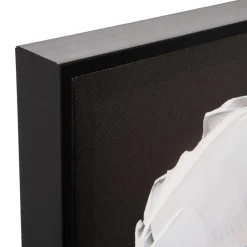 Toile peinte encadrée Mao noir et blanc