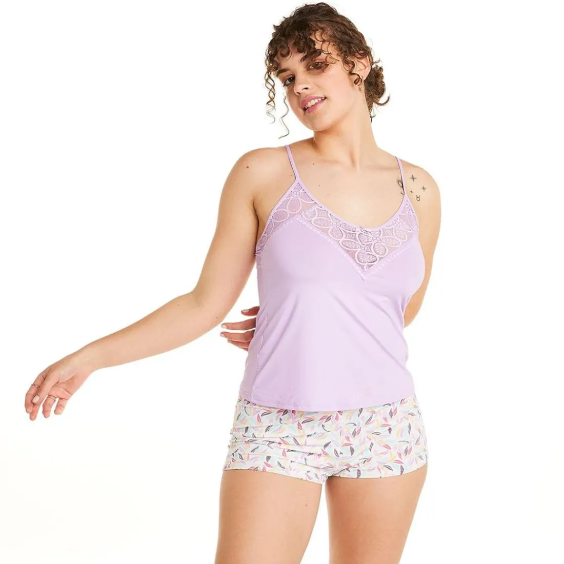 Top + short lilas Entracte violet