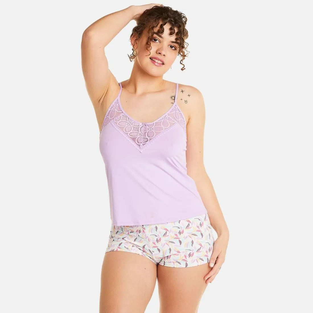 Top + short lilas Entracte violet