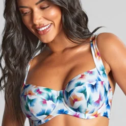 Top Bikini Emboîtant Flutter multicolore