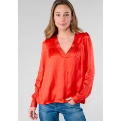 Top CHIMEL orange Rhea en viscose
