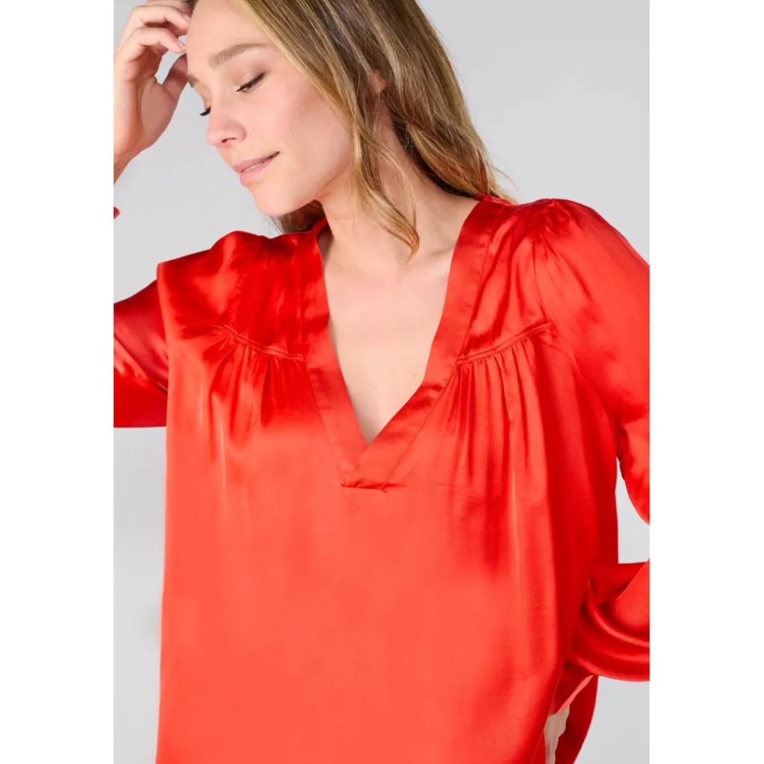 Top CHIMEL orange Rhea en viscose