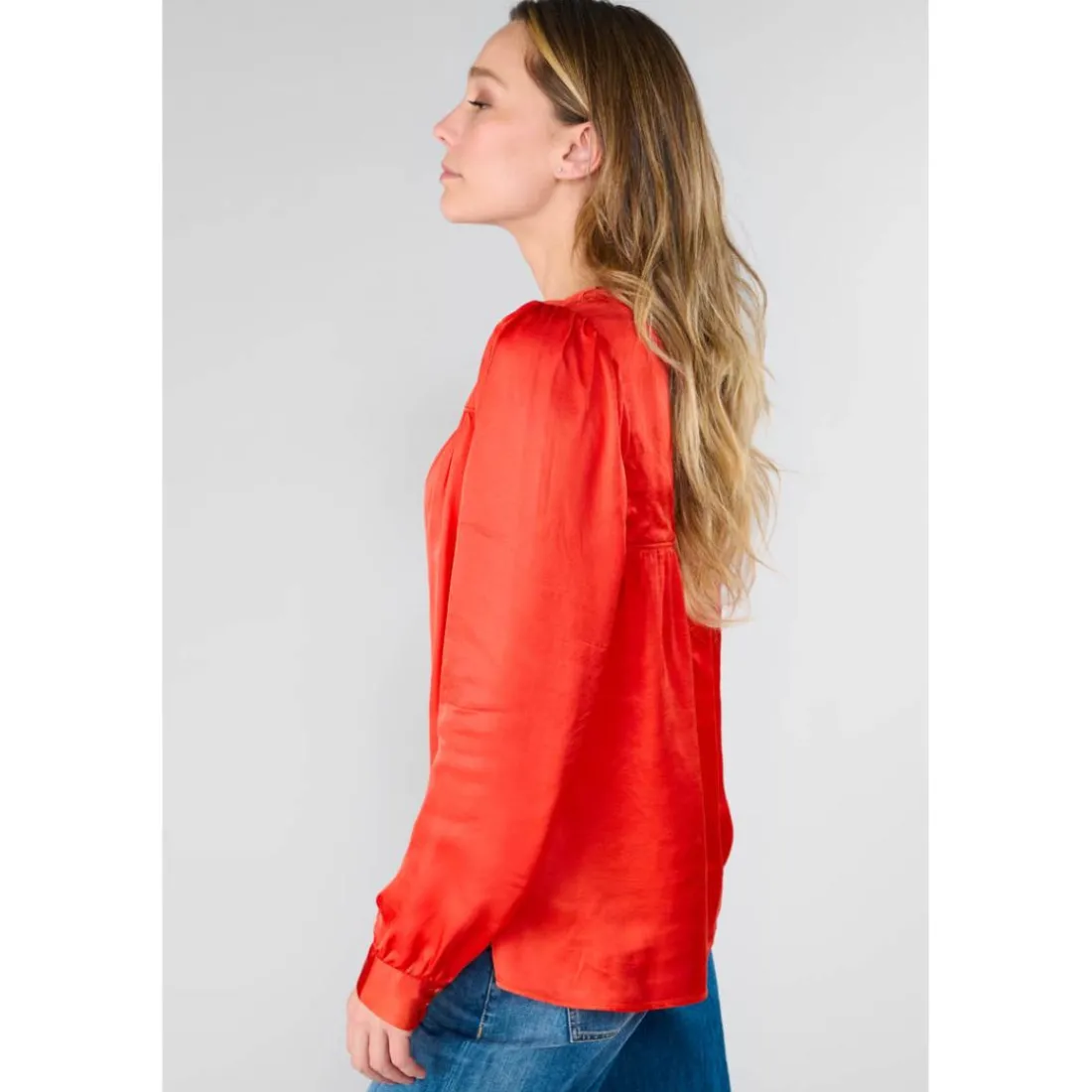 Top CHIMEL orange Rhea en viscose