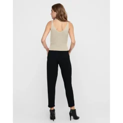 Top Col en V Sans manches beige