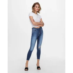 Top Col rond Manches courtes Court blanc