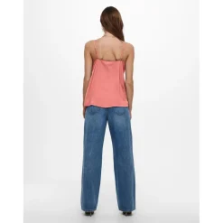 Top Col rond Sans manches rose Ione
