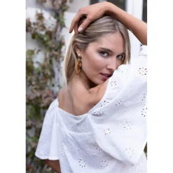 Top Emma blanc en coton