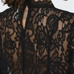 Top en dentelle New Karo noir Demi