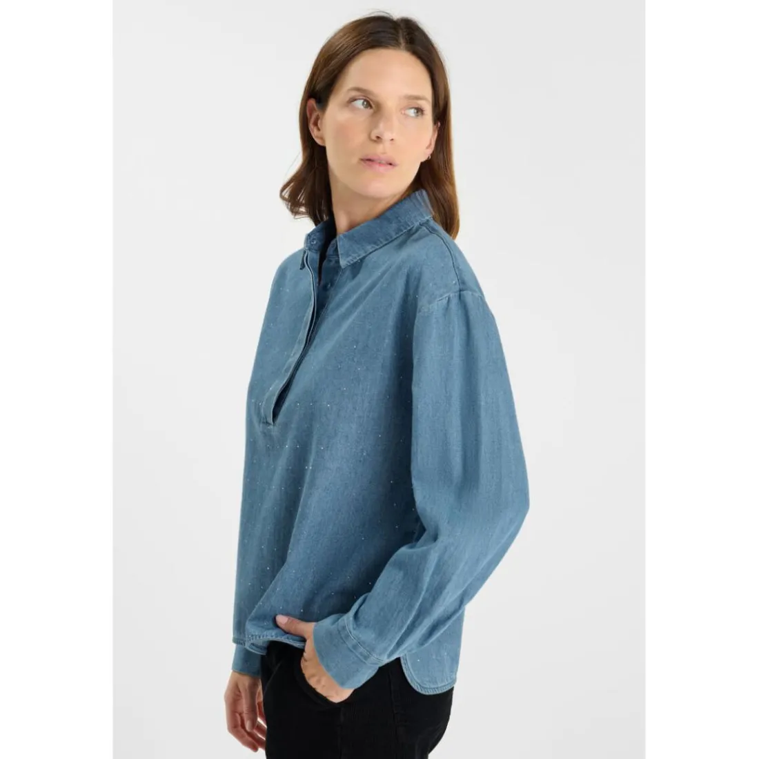 Top en jeans ALBERTA bleu Lou