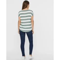 Top manches courtes - Vert en viscose