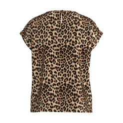 Top manches courtes en satin Viellette marron Nola