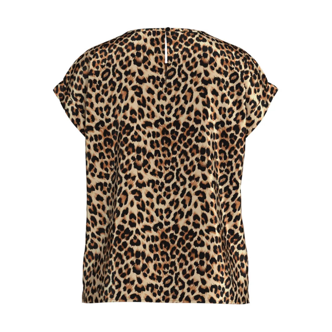 Top manches courtes en satin Viellette marron Nola