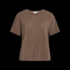 Top manches courtes marron clair