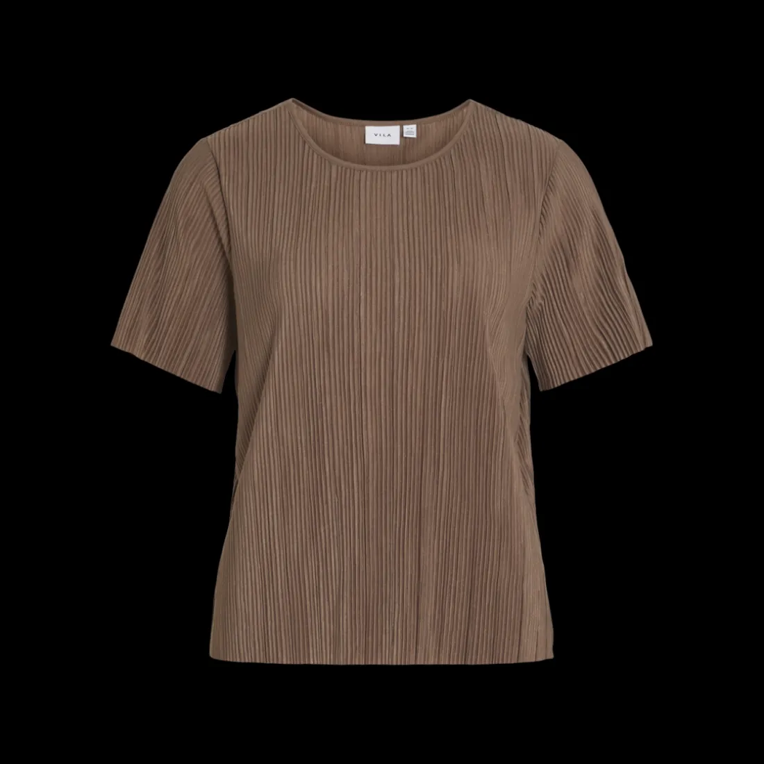 Top manches courtes marron clair