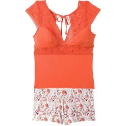 Top short orange Etoile