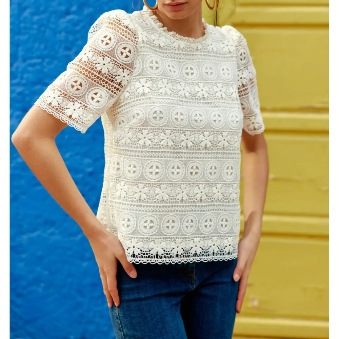 Top TILIE blanc