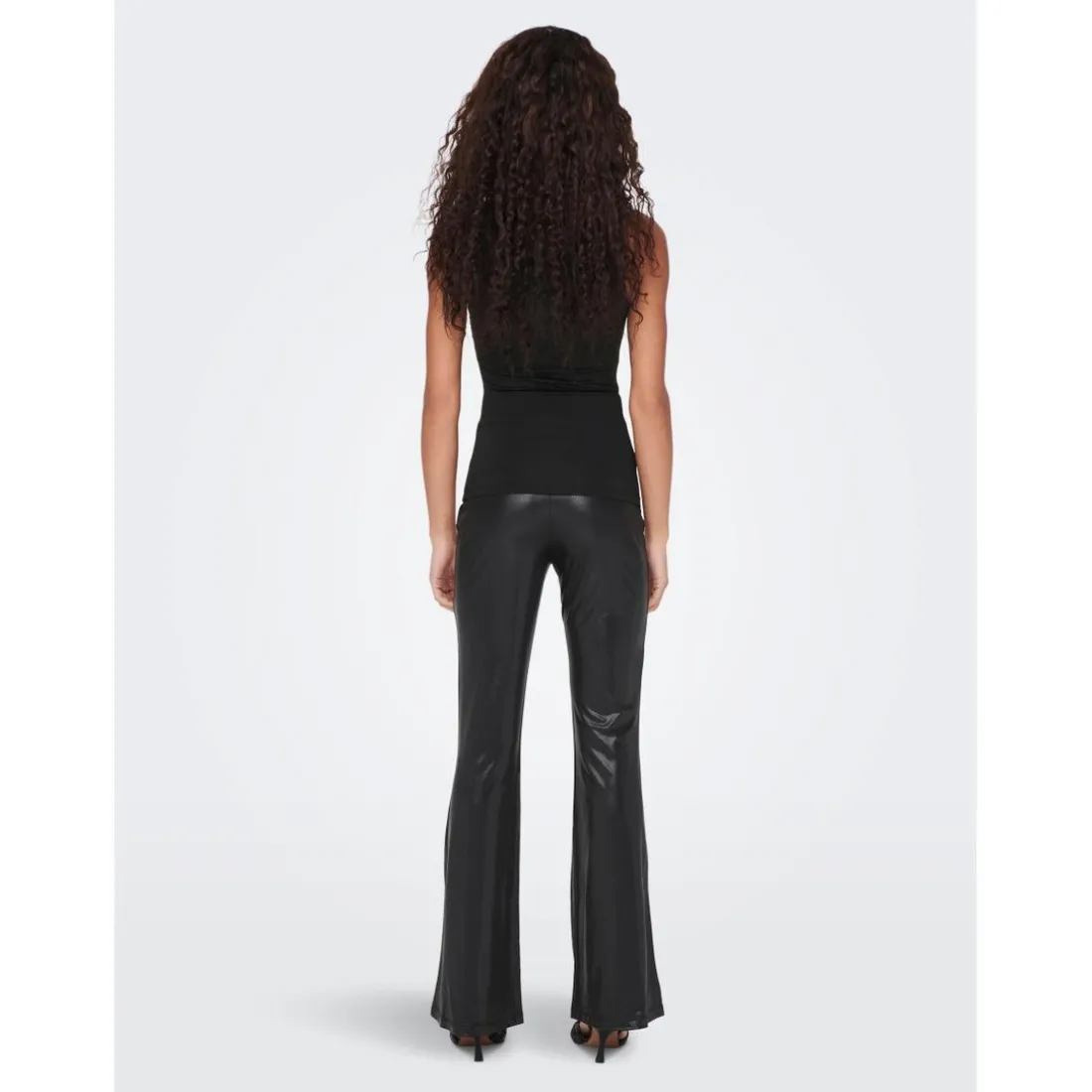 Tops Col en U Sans manches noir
