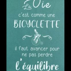 Torchon Bicyclette Paon 50 x 70
