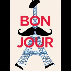 Torchon Bonjour Ecru 48 x 72