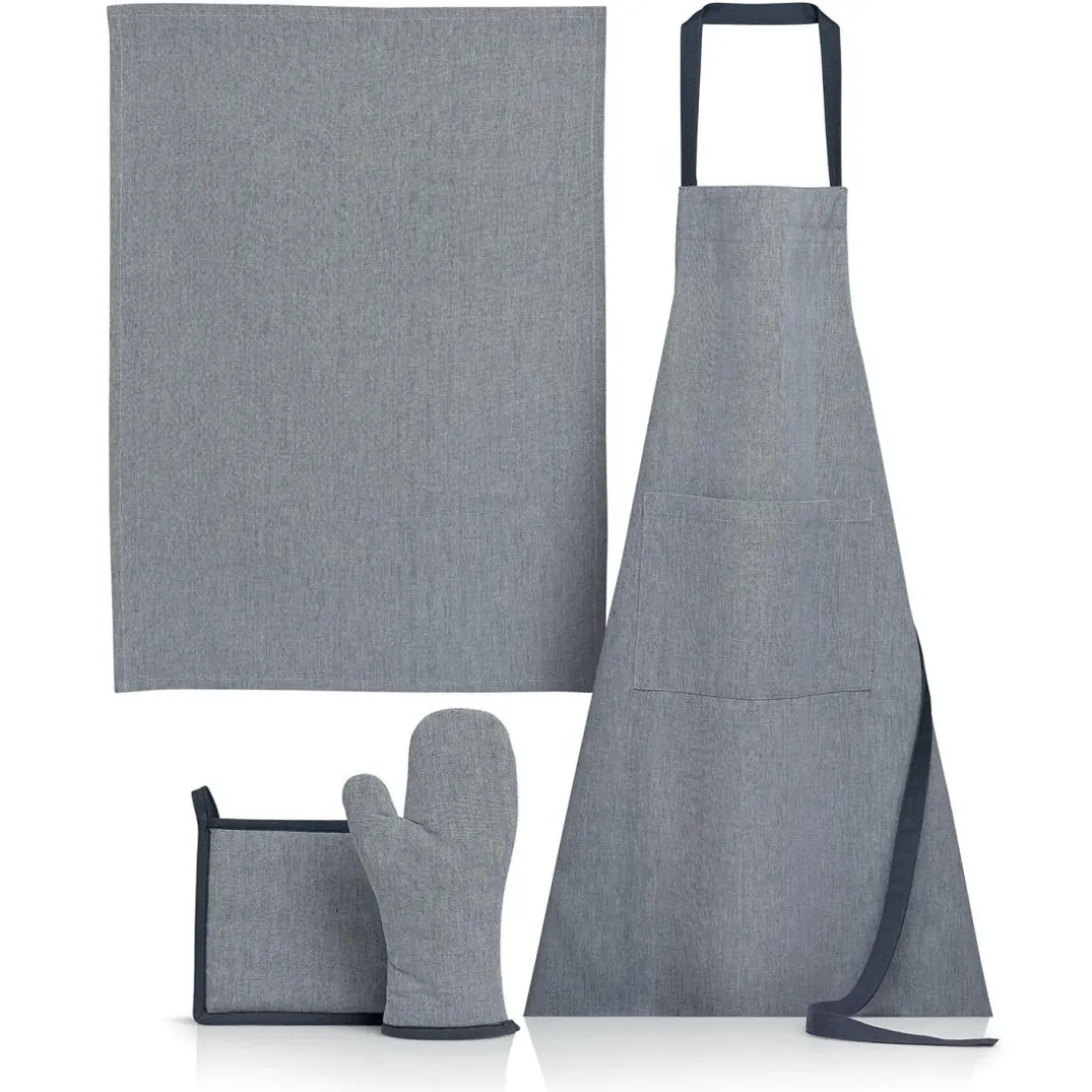 Torchon de cuisine coton uni Jani Winkler - Gris