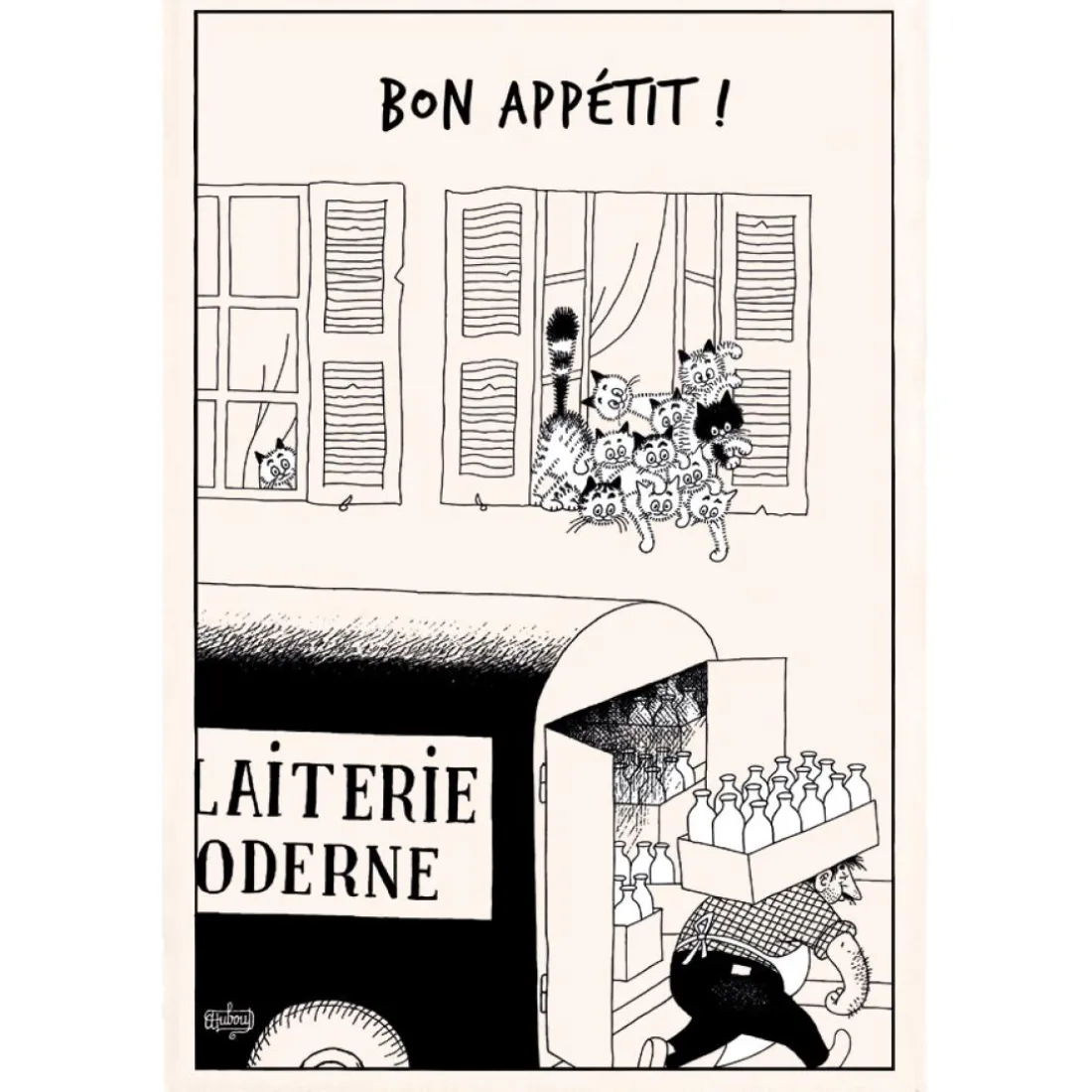 Torchon DUBOUT Bon appétit Ecru 48 x 72
