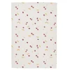 Torchon imprimé en coton CERISES-Rouge